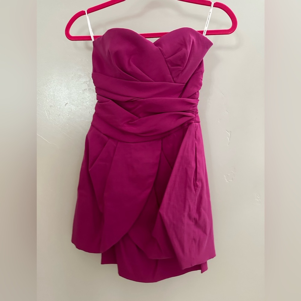 Jessica McClintock strapless pink mini dress